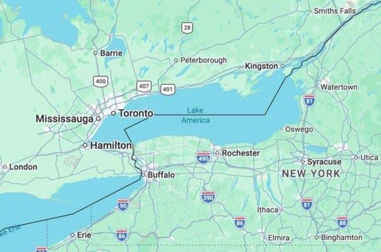 Trump Renames Lake Ontario, Google Maps Quickly Follows | USAvora